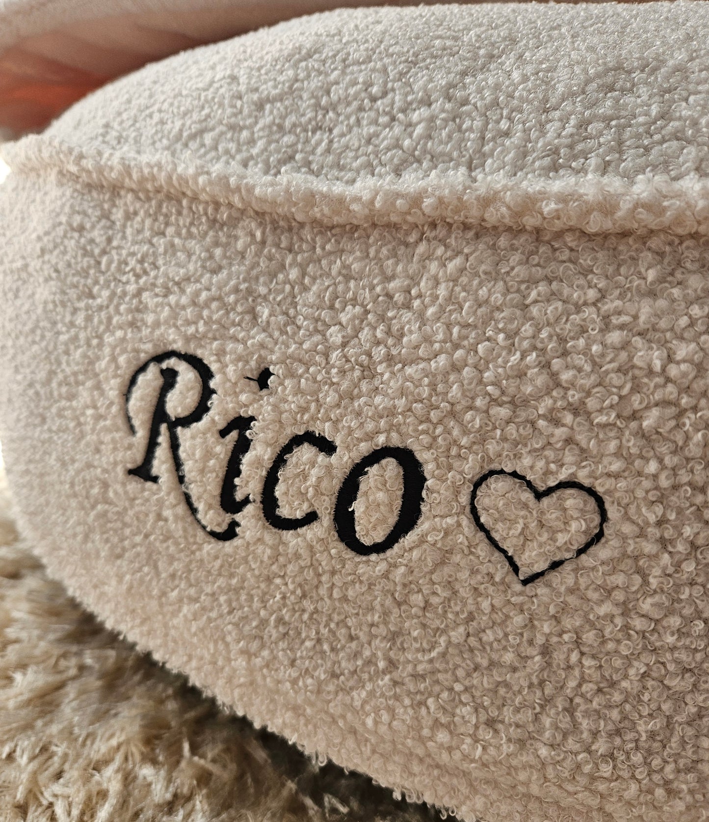 Corduroy bed Classic in cappuccino color