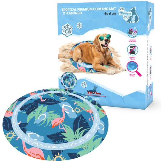 Mata chłodząca CoolPets FLAMINGI SOLID GEL
