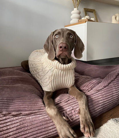 Corduroy bed Classic in cappuccino color