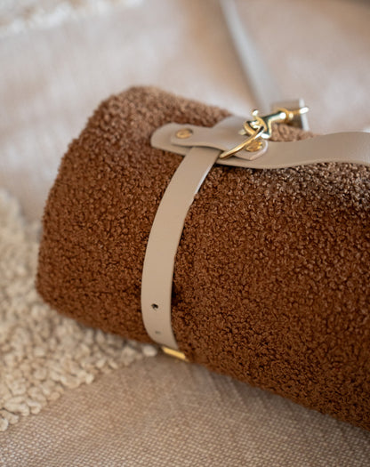 Corduroy bed Classic in cappuccino color