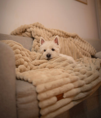 Puchaty kocyk dla Psiego Człowieka COZY TIME