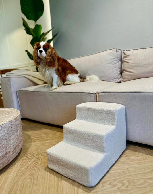 Barankowe schodki 3 stopnie w kolorze KOKOSOWYM