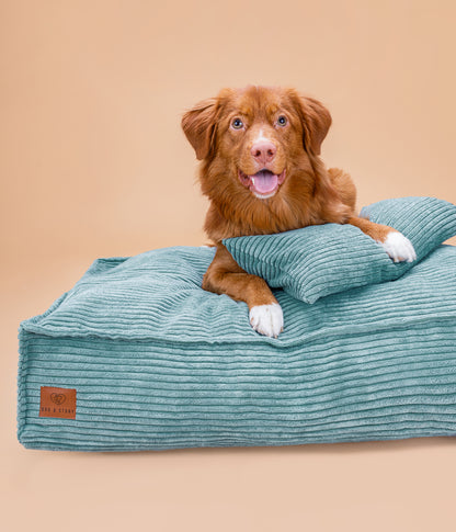 Corduroy bed Classic in cappuccino color