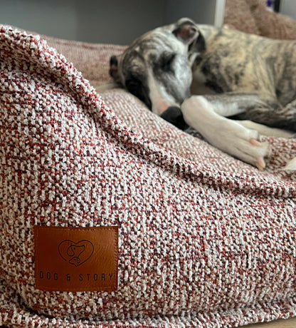 Corduroy bed Classic in cappuccino color