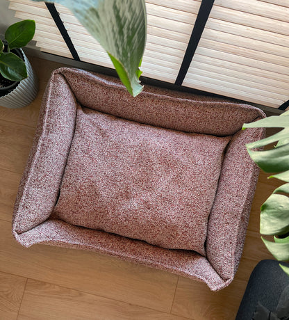 Corduroy bed Classic in cappuccino color